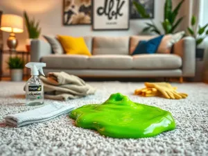 Jak usunąć slime z dywanu?