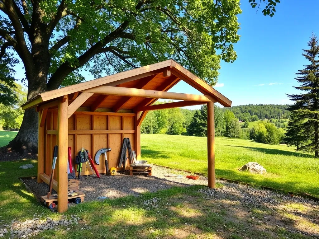 Wiata drewniana jednospadowa – cena robocizny